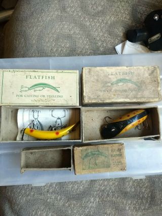 2 Early Helin Tackle Co.  Detroit,  Mich Wood U20 & Fly Rod Box