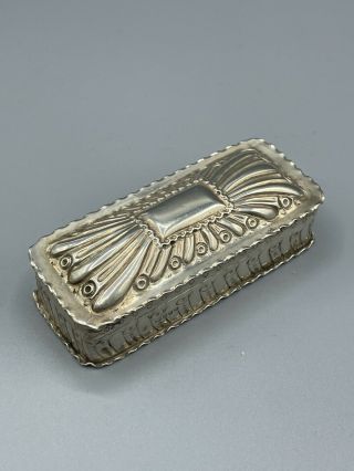Victorian London 1885 Solid Silver Table Snuff Box 78g