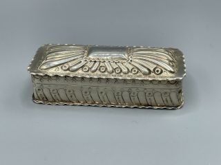 Victorian London 1885 Solid Silver Table Snuff Box 78g 3