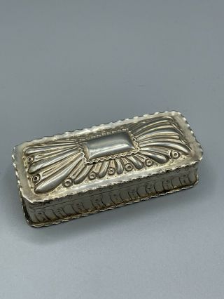 Victorian London 1885 Solid Silver Table Snuff Box 78g 4