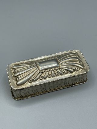 Victorian London 1885 Solid Silver Table Snuff Box 78g 5