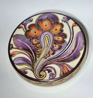 Antique Art Nouveau American Satsuma Pottery Dresser Box Helen Frazee