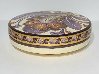 Antique Art Nouveau American Satsuma Pottery Dresser Box Helen Frazee 2