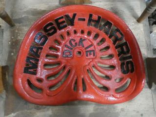 Massey Harris Vintage Cast Iron Tractor Implement Seat Collectibles