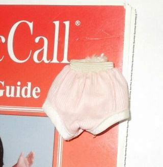 Vintage 8 " Ac Betsy Mccall Doll Pink Cotton Panties Underwear 1950s