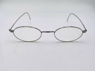 Vintage Calvin Klein Silver Metal Oval Sunglasses Japan Frames Only