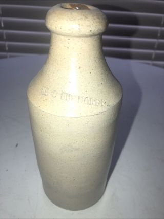 Antique Hc Seedorff Stoneware Bottle Charleston South Carolina