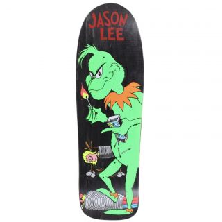 Jason Lee Blind Grinch Skateboard Deck Hand Screened Rare Black Veneer