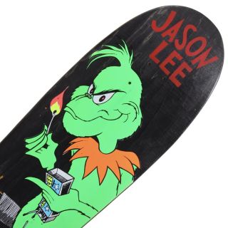 Jason Lee Blind Grinch Skateboard Deck Hand Screened Rare Black Veneer 2