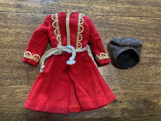 Vintage Ken 1960s Arabian Nights 774 Red Velvet Coat And Replacement Turban