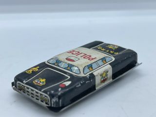 Vintage Japan Tin Litho Police Patrol Car Antique Vtg Old Pd Police Dept Toy