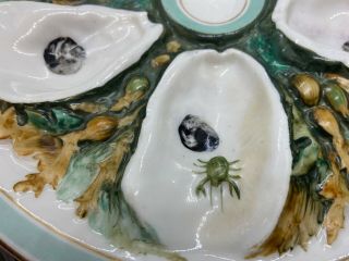 Antique Union Porcelain Oyster Plate 19th Century 3
