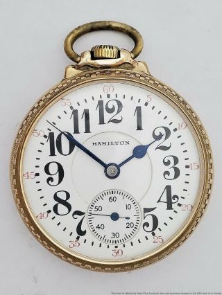 Running Antique Hamilton 992 Size 16s 21 Jewels Railroad Model Pocket Watch