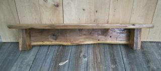 Wall Shelf Hand Crafted Antique Barn Wood Hand Hewn Floating Primitive Hh 29