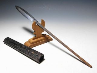 42cm Yari Spear W Tatakinuri Saya 16/17thc Japan Edo Sword Antique