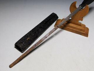 42cm YARI Spear w Tatakinuri Saya 16/17thC Japan Edo Sword Antique 6