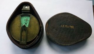 Antique Combined Prismatic Compass & Watkins Clinometer In Case - J Hicks,  Maker