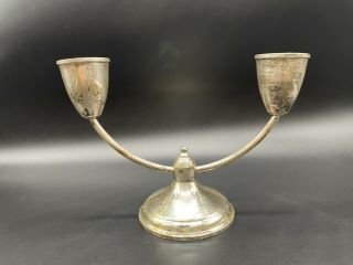 Vintage Duchin Creation Weighted Sterling Silver 2 Arm Candle Holder 5 - 1/4 " Tall