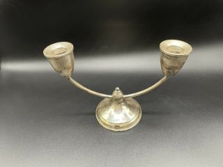VINTAGE DUCHIN CREATION WEIGHTED STERLING SILVER 2 Arm Candle Holder 5 - 1/4 