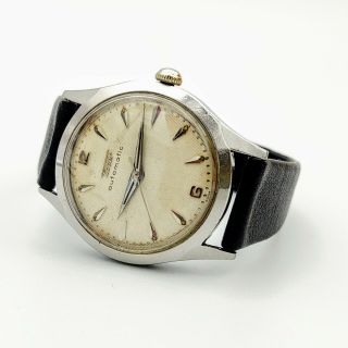 Tissot 28.  5r - 21 Automatic Wristwatch 17j Textured Dial Swiss Made 1950 