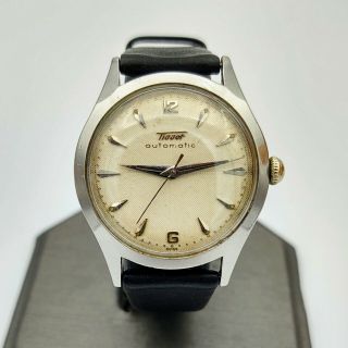 TISSOT 28.  5R - 21 Automatic Wristwatch 17J Textured Dial Swiss Made 1950 ' s Watch 6