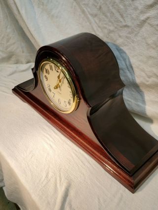 Restored Antique Gilbert Mahogany Tambour Mantle Clock ©1925 2