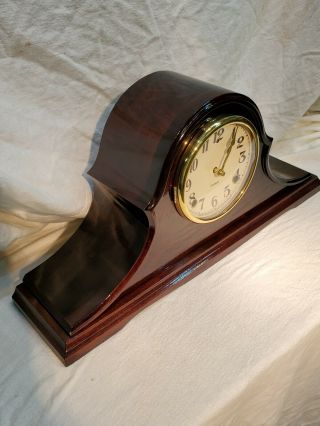 Restored Antique Gilbert Mahogany Tambour Mantle Clock ©1925 3