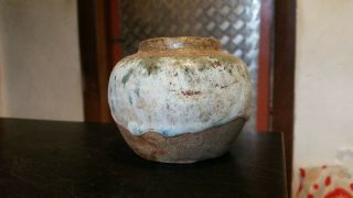 Antique Crude Drip Glaze Chinese Pottery Ginger Pot Jar