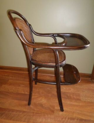 Antique Thonet Caned Seat & Back High Chair From Austria About 1895 Per Kovels