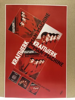Kraftwerk “the Man Machine” Music Album Capital Records Promo Poster 24” X 16”