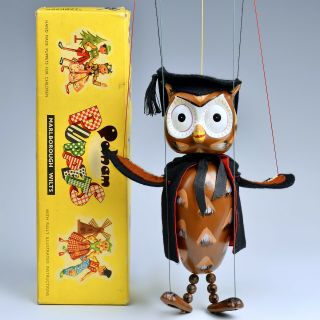 Vintage Pelham Puppet - Sl63 Owl - Tagged & Boxed