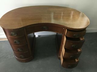 Vintage Maddox kidney shaped desk 6