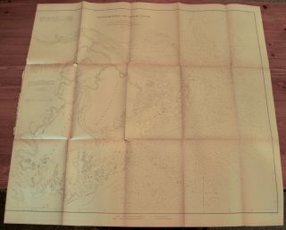 1867 Us Coast Survey Map Savannah River & Wassaw Sound Georgia