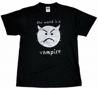 Vtg Smashing Pumpkins T Shirt 1996 Tour Large World Is A Vampire