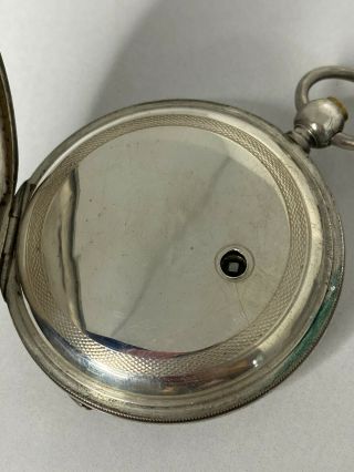 Antique Waltham William Ellery Key Wind Coin Silver 18s 7j Hunter Pocket Watch - 6