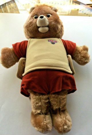 Vintage 1985 Teddy Ruxpin With 1 Tape The Tape Plays Eyes & Mouth Doesn 