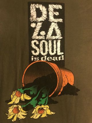 Rare Vintage De La Soul Is Dead T - Shirt Green Men’s Size Xl Hip Hop