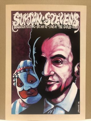 2006 Sufjan Stevens Indie Folk Singer Music Concert Promo Poster 24”x 17”