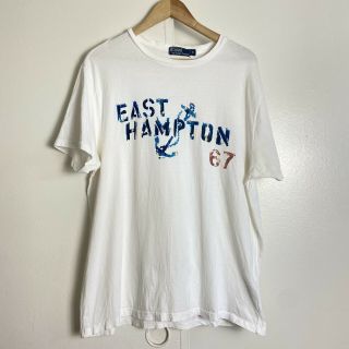 Vintage Polo Ralph Lauren White East Hampton 67 Short Sleeve T Shirt Mens Xl