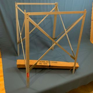 Vintage Coleman Aluminum Folding Hi - Stand For Camping Stove Cooler Table