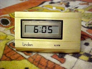 Vintage Linden Quartz Digital Lcd Travel Alarm Clock Metal Case Order