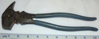 Vintage / Antique Fence Pliers Barbed Wire Fence & Electri 10 " Pliers Multi - Tool