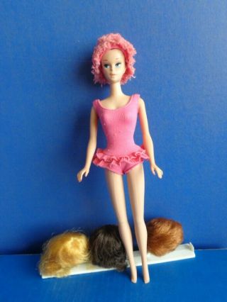 Vintage Miss Barbie Doll - Sleep Eye With With Stand & Wigs - 1964 Mattel