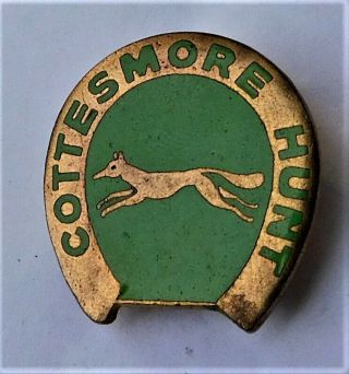 Cottesmore Hunt Enamel Badge Vintage Antique