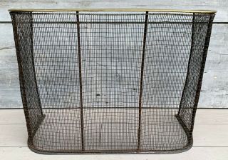 Antique 19th C.  American Iron Wire & Brass Fireplace Fender Screen C.  1810