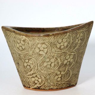 Japanese Tatsuzo Shimaoka Vase Karakusa Living National Treasure W Box St30