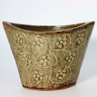 Japanese Tatsuzo Shimaoka Vase Karakusa Living National Treasure w box ST30 3