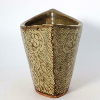 Japanese Tatsuzo Shimaoka Vase Karakusa Living National Treasure w box ST30 4