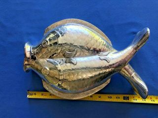 Christofle Paris Rare Limited Edition 65,  Large Silver Plated Vase 2 Fish,
