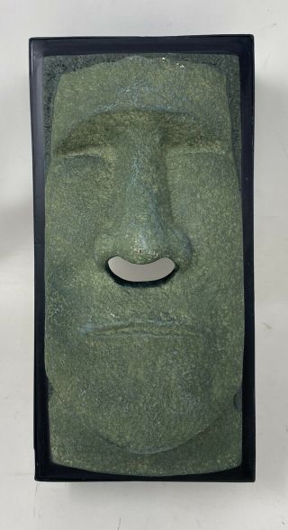 Moai Tissue Kleenex Box Holder Cover Easter Island Face Tiki Decor Art Sculpture